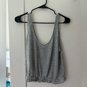 black and white crop top